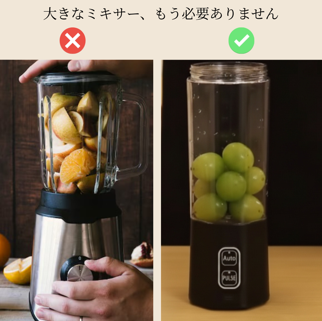 ジュースプロ【Juice Pro】どこでも使えるポータブルミキサー